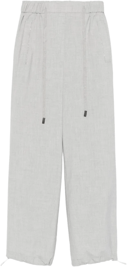 pressed-crease straight-leg trousers