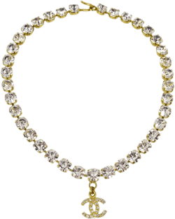 1995 CC rhinestone-embellished necklace