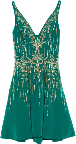 crepe beaded dress