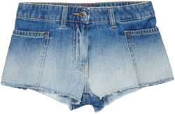 bleach-wash shorts