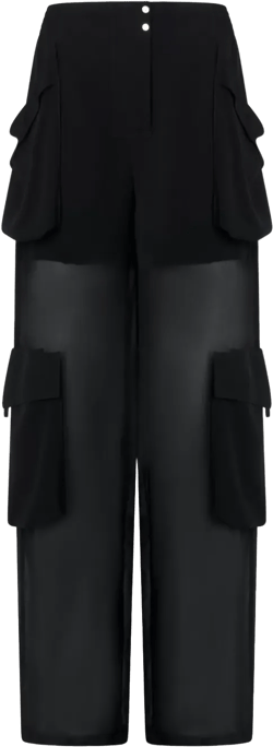 sheer cargo pants 