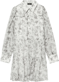 floral-print button-up dress 