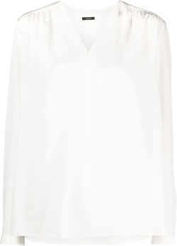 V-neck silk blouse