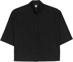 classic-collar cropped shirt