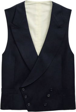 double-breasted wool waistcoat