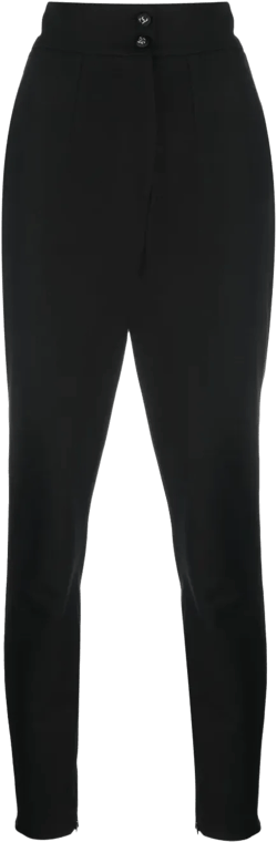 high-waist slim-cut trousers