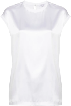 satin stretch-silk top