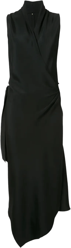 Victor wrap-style silk dress