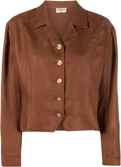 1980s CC-buttons linen jacket