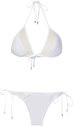 sheer-panels triangle bikini