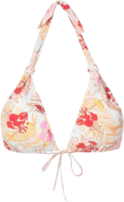 braided ring-detail floral-print bikini