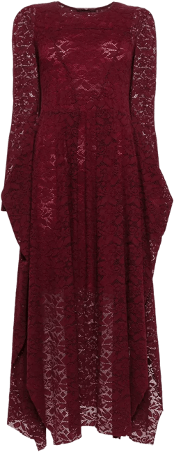 side drape long-sleeves maxi dress
