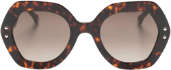 oversized geometric-frame sunglasses