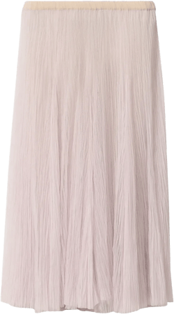 plissé-effect midi skirt