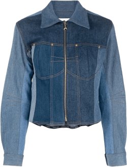 Panelled Denim Jacket In Blue