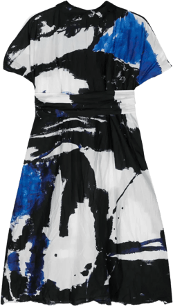 abstract-print cotton dress