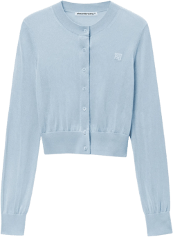 cropped crew neck cardigan