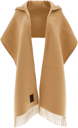 logo-patch hooded scarf