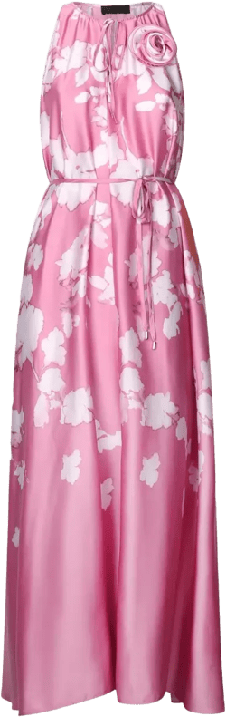 printed satin dress