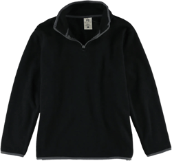 Aeropostale Boys 1/4 Zip Fleece Jacket, Black, 5