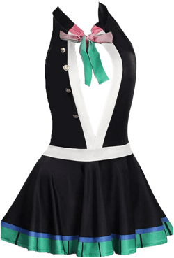 AwwwCos Women Bikini Kamado Tanjirou Nezuko Swimsuit Bathing Suit Agatsuma Zenitsu Swimwear Tokitou Muichirou Cosplay Costume XX-Large Black Tokitou Muichirou