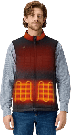 ORORO Men's Lightweight Heated Sweater Fleece Vest with 4 Heat Zones, Heated Recycled Fleece Vest (Charger Not Included) Large Black
