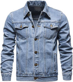 DTBPRQ Jean Jacket for Men, Fashion Mens Denim Jacket Washed Classic Casual Distressed Ripped Slim Fit Button Down Trucker Jacket