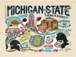 Michigan State University Collegiate Fine Art Print