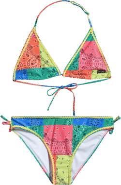 Tween Bandana Patchwork Print Two-Piece Swimsuit