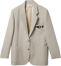 COPERNI Belted Pocket Tailored Jacket (Beige)
