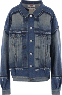 raw-cut denim oversize jacket