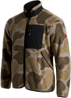 High Pile Utility Fleece Jacket in Burnt Olive