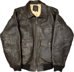 Avirex G-1 Leather Jacket In Brown ( M )
