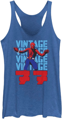 Junior's Marvel Spider-Man Beyond Amazing VINTAGE 77 SPIDEY Tank Top