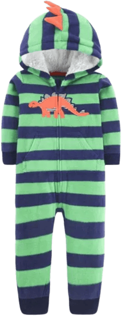 Dragon Stripes Long Sleeve Hooded Jumpsuit