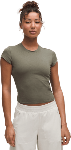 lululemon Women's Green Organic Cotton Baby Tee