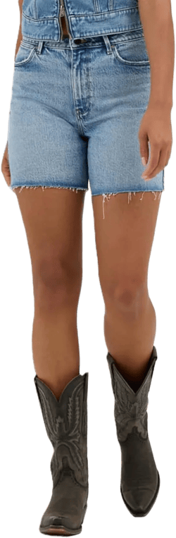 Wrangler Women's Retro Light Wash High Rise Stretch Denim Shorts - 112364623 32