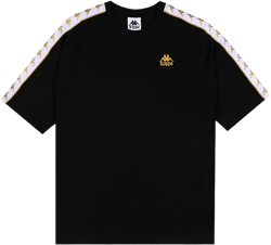 222 Banda Ninon T-Shirt - Black Yellow Gold Rich White
