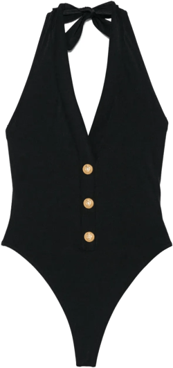 button-detailing swimsuit