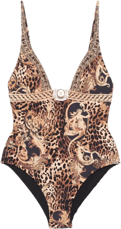 Era of Empires-print swimsuit