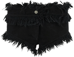 frayed denim shorts