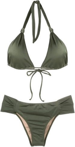 knot-detail triangle-cup bikini 