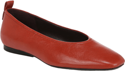 Carla Ballet Flats In Tomato Soup Leather