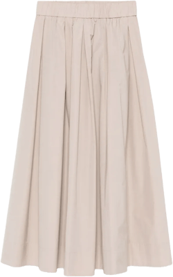 pleated midi skirt 
