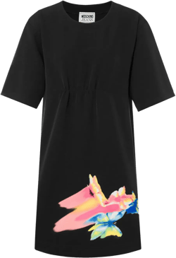 graphic-print T-shirt minidress