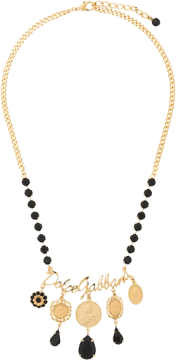 votive-motif medallion necklace