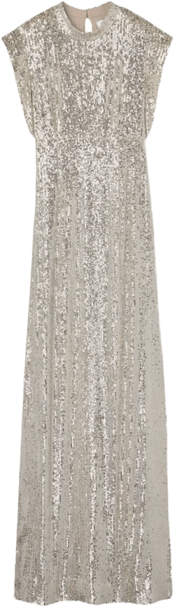 sequinned sleeveless gown