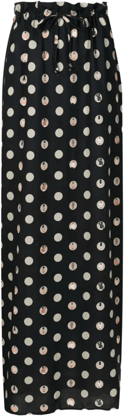 polka dot-print maxi skirt