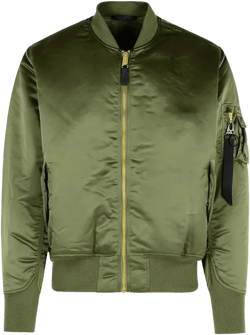'flight' Green Nylon Bomber Jacket