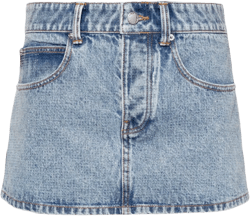 crystal-embellished denim mini skirt